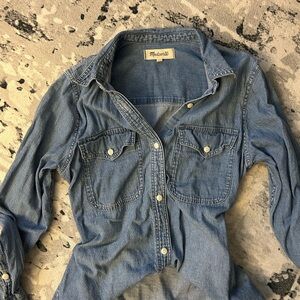 Madewell Denim Button-Up Top